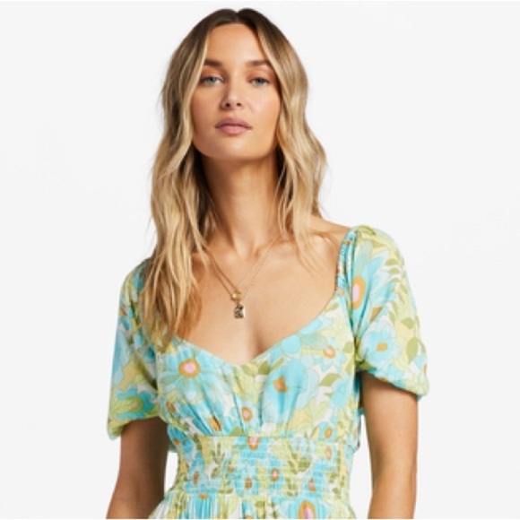 🔆BILLABONG🔆SOMETHING PRETTY DRESS FLORAL MINI VACATION CUTE! - Picture 8 of 14